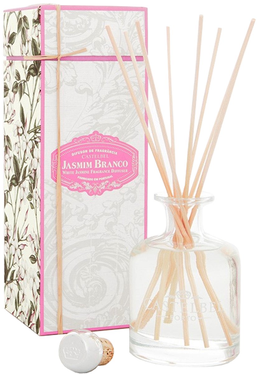Castelbel Jasmim Branco - Geurstokjes - diffuser 250 ml - witte jasmijn - Portugal