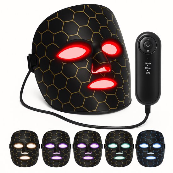 Led gezichtsmasker Lichttherapie - anti acne - collageen booster -anti aging