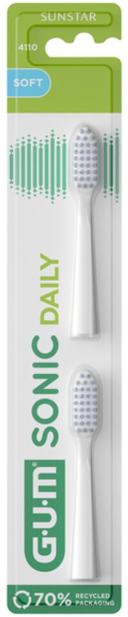 GUM - Activital Opzetborstel Wit - 3 x 2 stuks - Voordeelverpakking