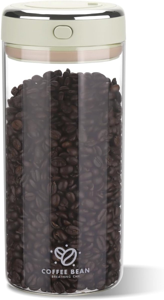 EXCITAT Koffieblik - Luchtdicht blik - Koffiebonencontainer - Met uitloopventiel - Geschikt voor koffiebonen, noten, cacao, thee