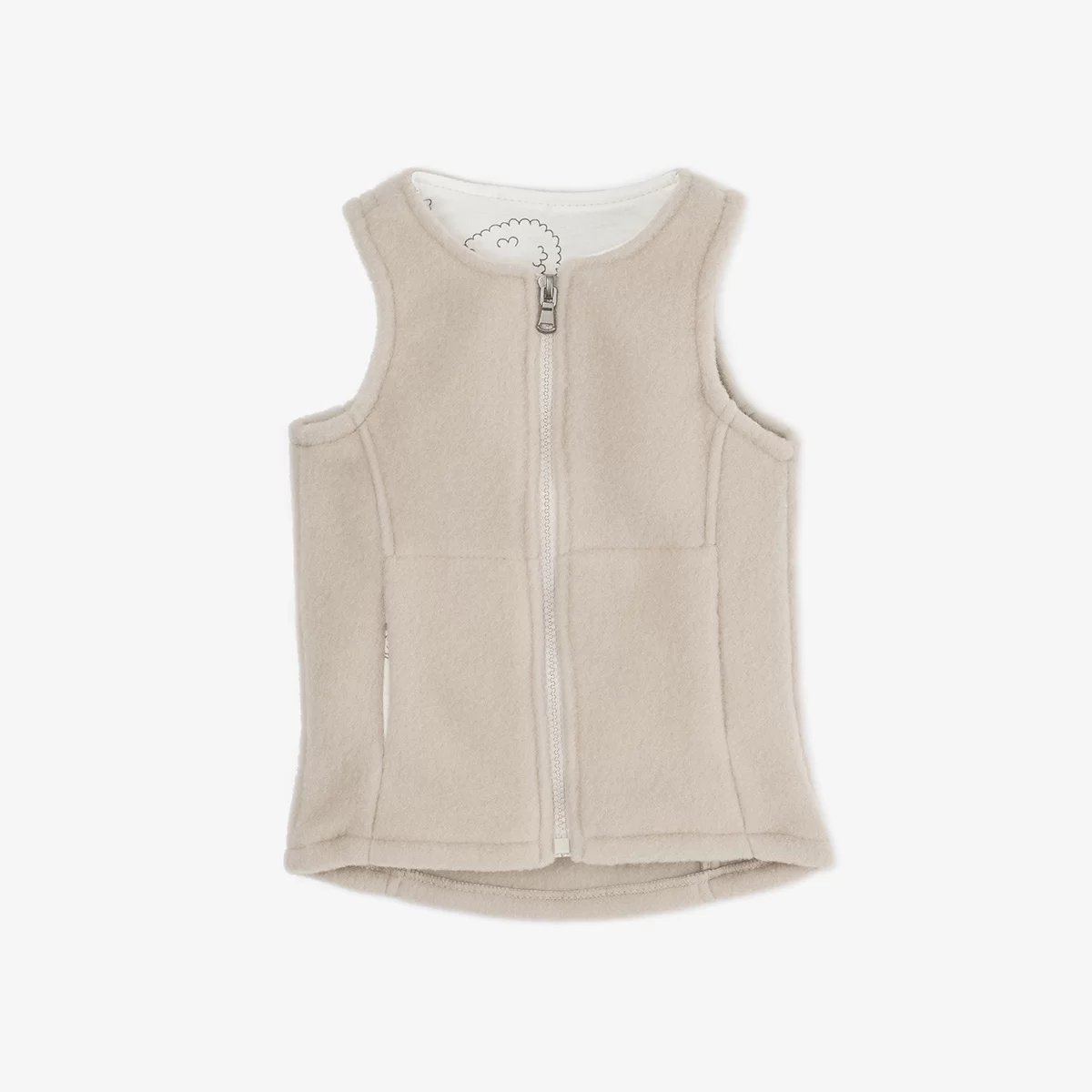 WOLLIES Amsterdam - Wollen Kinder Vest - Merino Wol - Maat 98-110 - Amandel