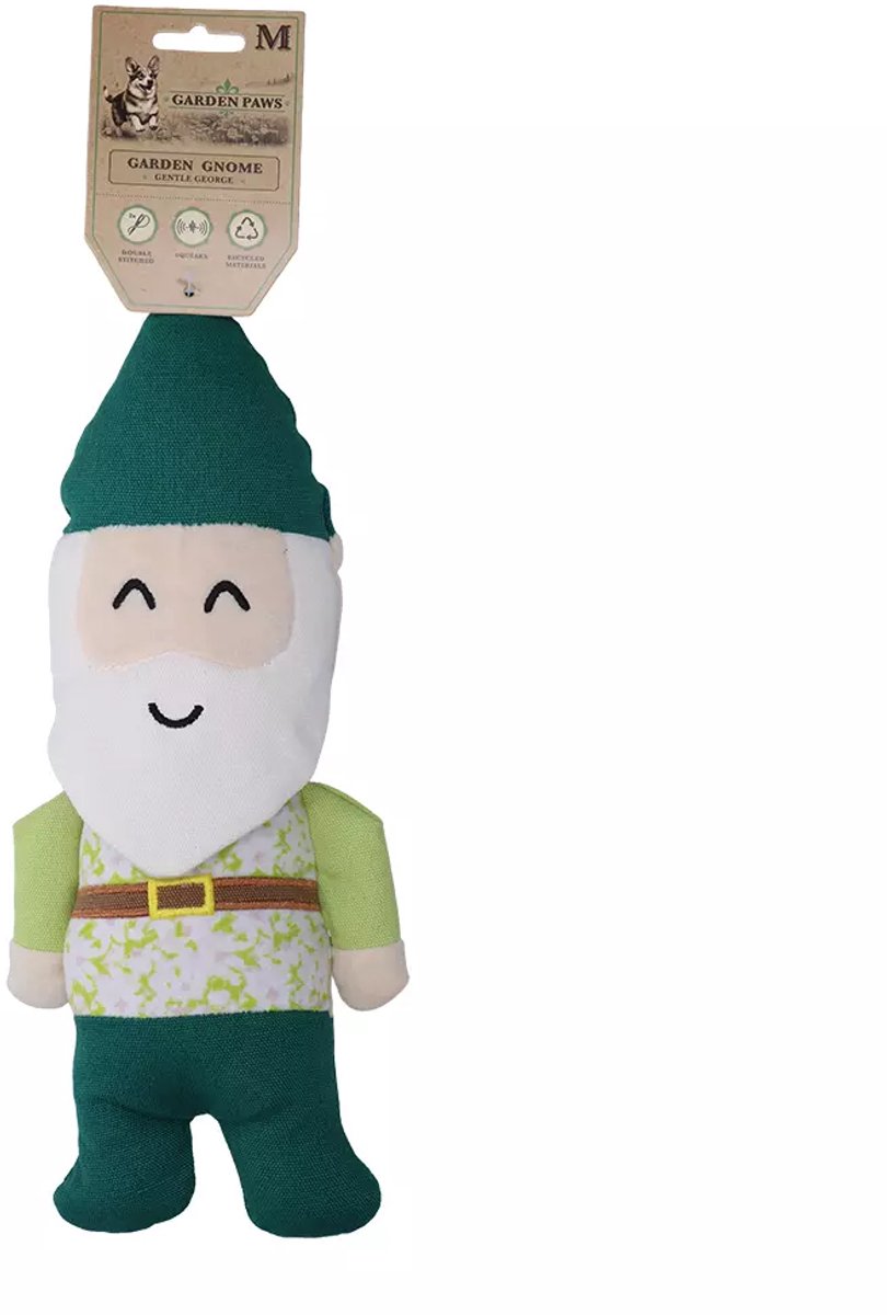 Garden Paws Hondenknuffel M - Hondenspeelgoed met Pieper - Sterk Hondenspeeltje - Gentle George