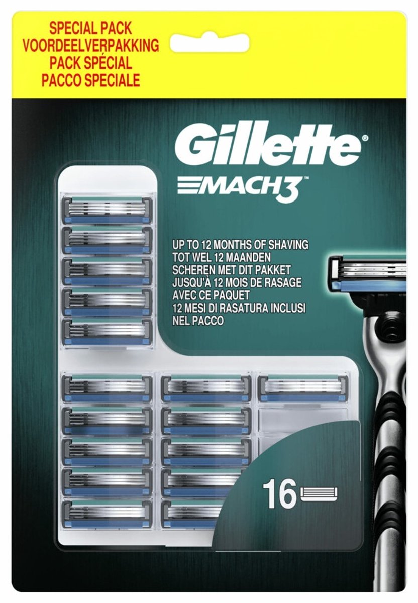 Gillette Mach 3 Base Mesjes 16 stuks