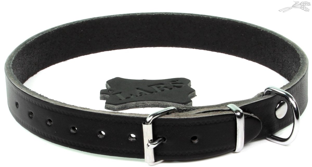 Halsband softleer donkerbruin 22mmx60cm