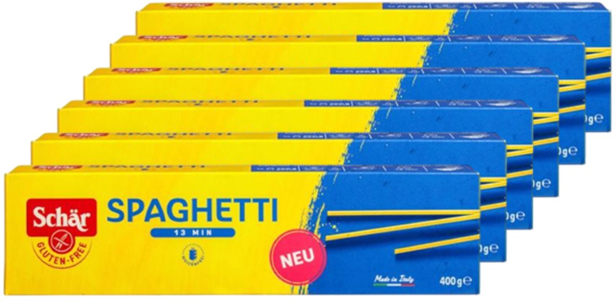 Schär | Glutenvrij | Spaghetti | 6 stuks | 6 x 400 g