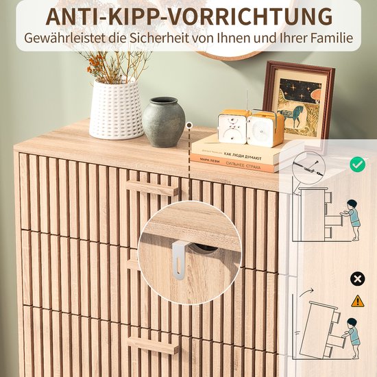 YITAHOME Dressoir voor slaapkamer met 10 laden, opberglade