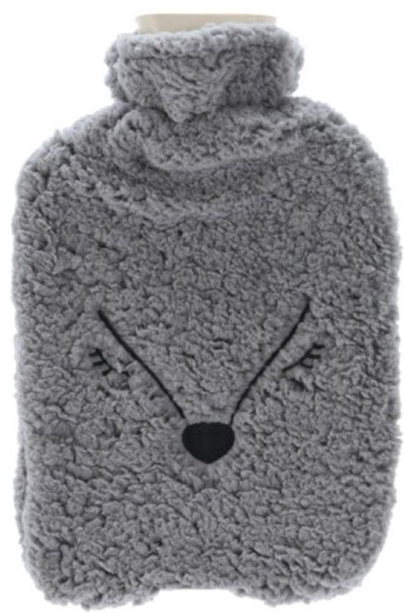 Home & Styling Warmwaterkruik Vosje - 40x10cm - Donkergrijs