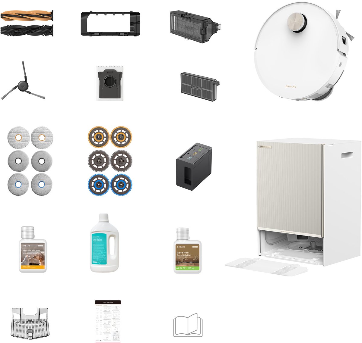 Afbeelding 2 van Dreame Matrix10 Ultra White – Robotstofzuiger én dweil met automatische dweilwissel – 30.000 Pa zuigkracht – 100°C zelfreinigend systeem – Voor tapijt, harde vloeren en drempels