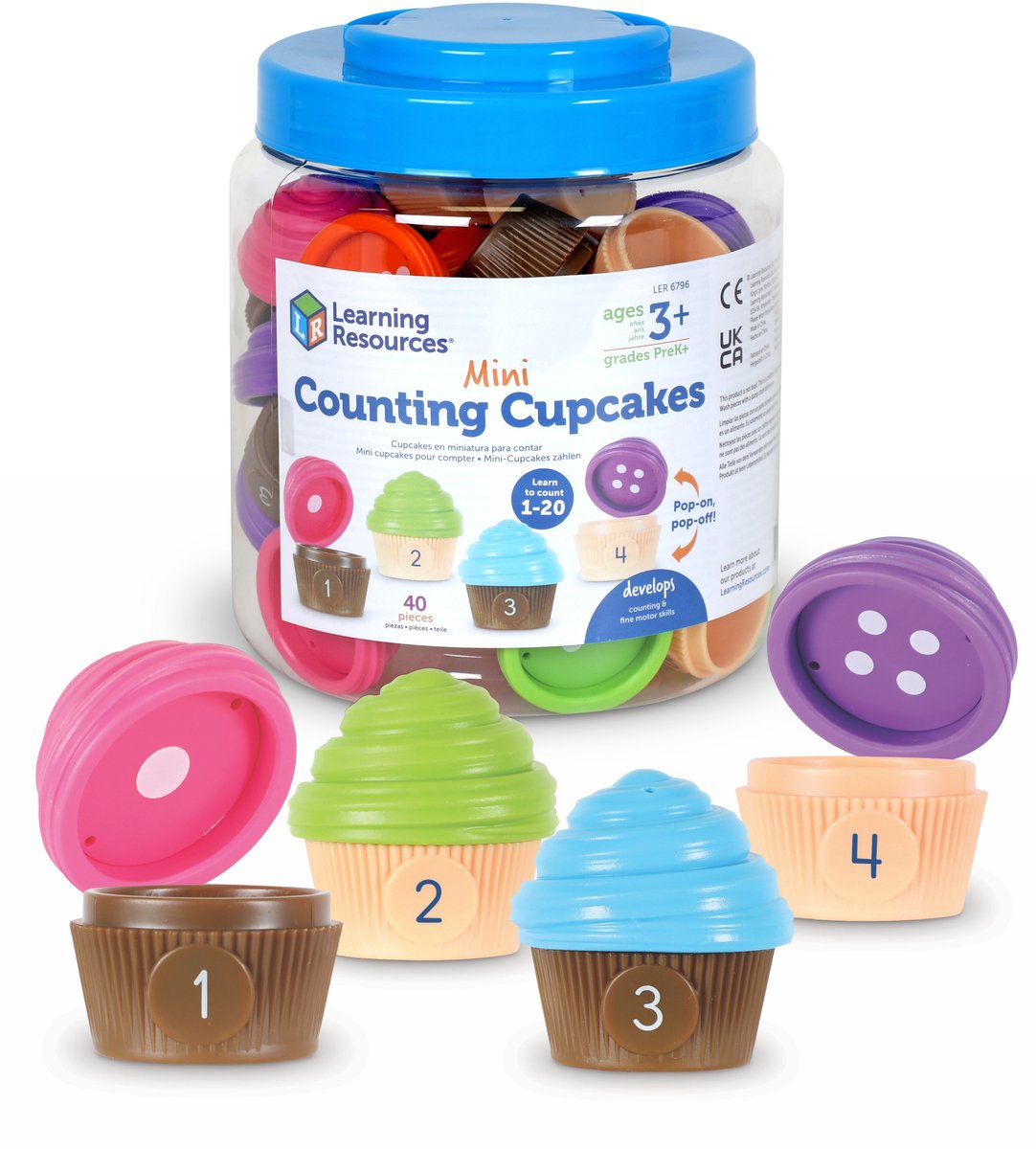 Learning Resources telspel mini counting cupcakes educatief speelgoed. - 3+