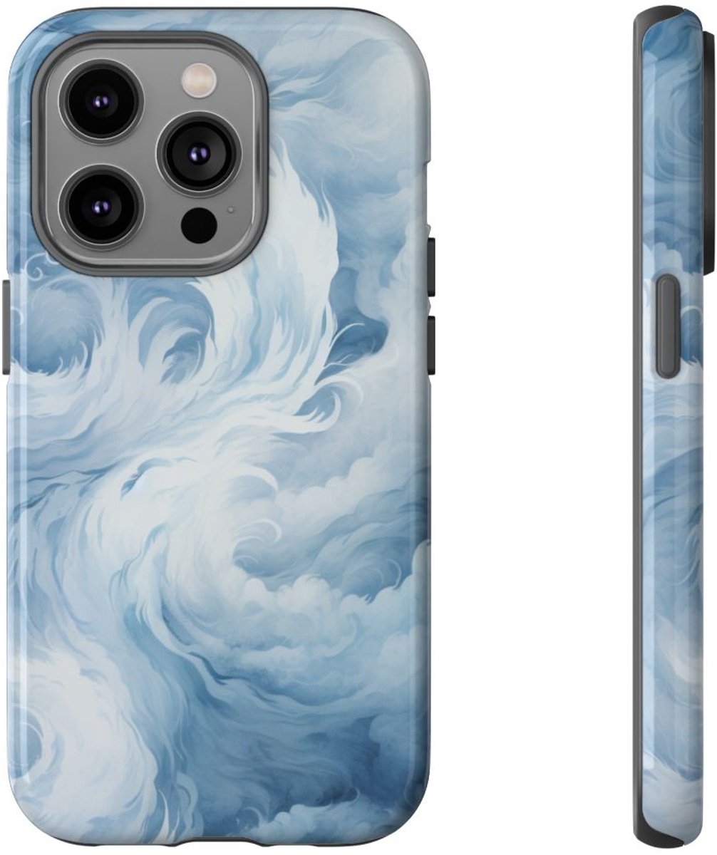 Draaiende Sneeuwstorm en Wervelende Wind – Telefoonhoesje Geschikt voor iPhone 14 Pro