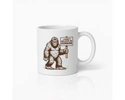 330ml "Ik Geloof Niet In Mensen" Bigfoot Grappige Quote Keramische Koffiemok – Uniek Cadeau Voor Sasquatch En Cryptid Fans