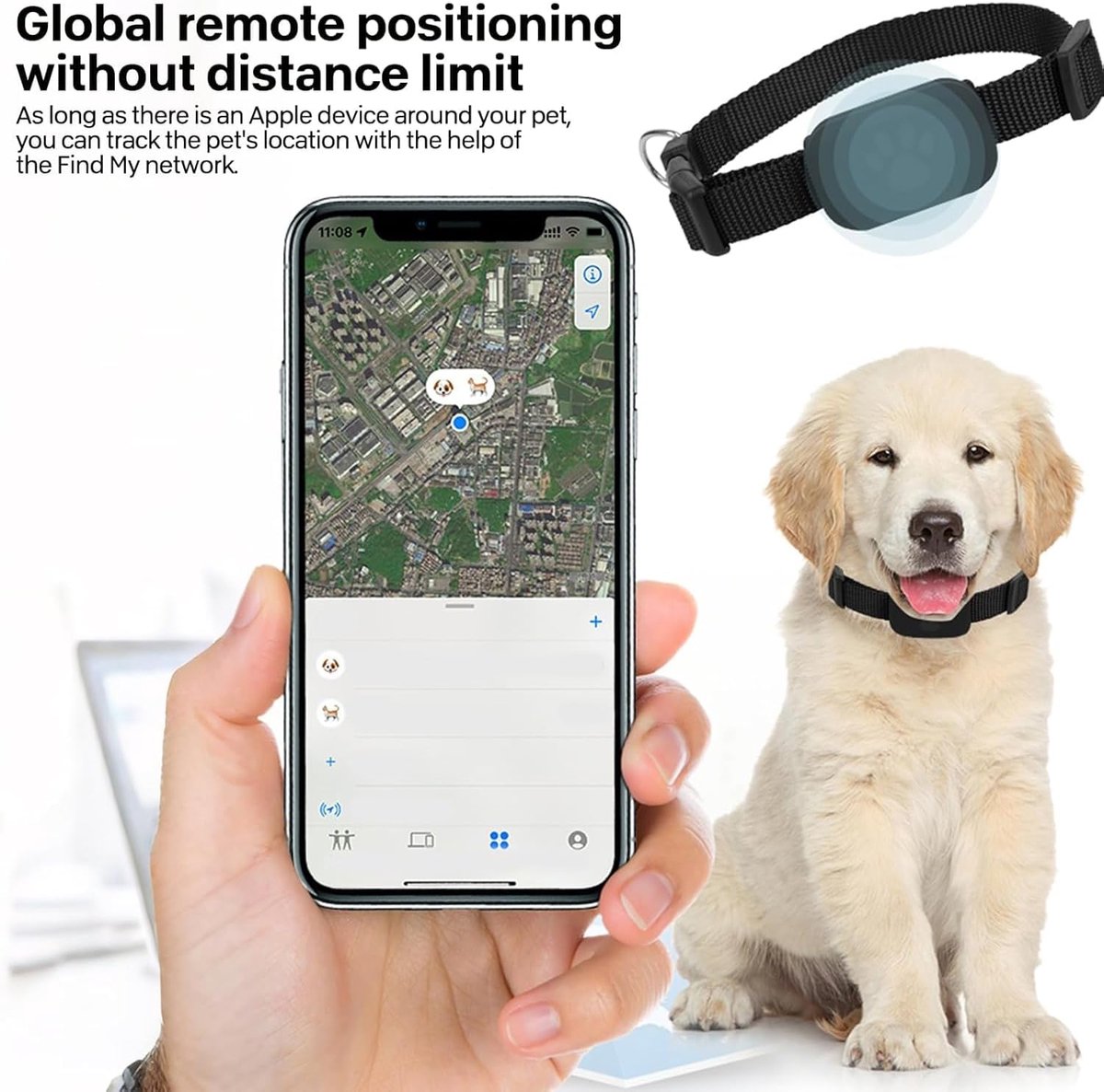 Huisdier-GPS Tracker Halsband - Onbeperkte Reikwijdte thumbnail 6