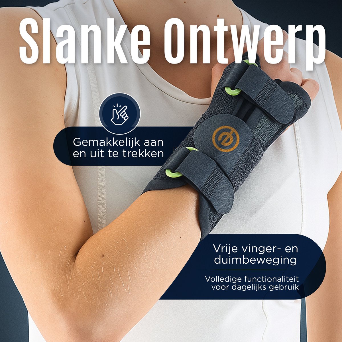 thumbnail: EULANT Polsbandage - Ademende Polssteun Met Metal Rail - Verstelbaar Voor Sport & Herstel