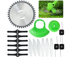 18 stuks vervangende accessoires voor snoerloze grasmaaierbladen - Metalen messenset voor grastrimmers - Reservemessen voor tuinmaaiers - Roestvrijstalen messen voor het maaien van gras