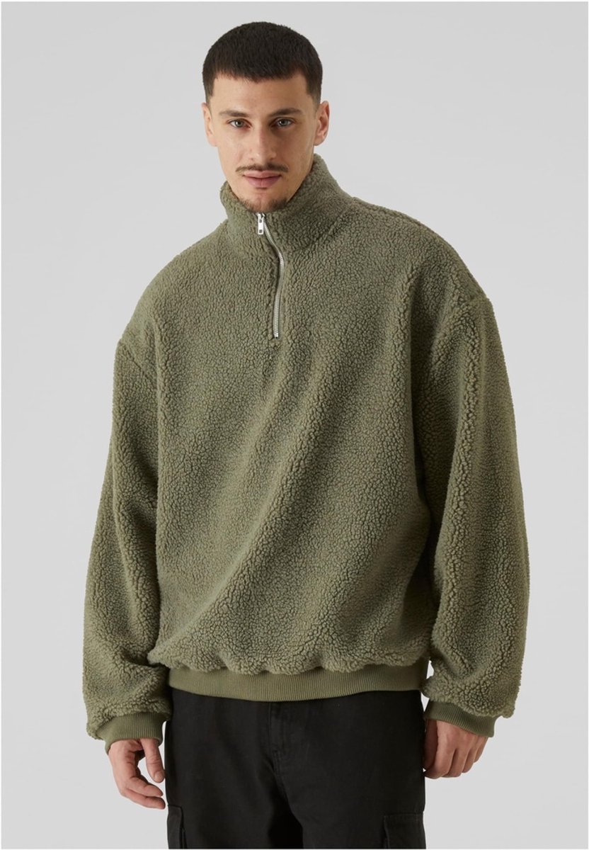 Urban Classics Oversized Teddy Troyer Sweater/trui XXL Groen