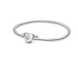 Pandora Moments Winged Heart Sterling Silver Bangle - 599379C00 - 19CM