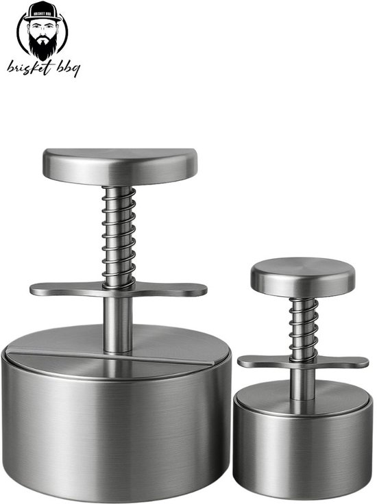 Brisket BBQ® Hamburger pers, hamburger press, slagers hamburger pers, Hamburger maker 2 formaten