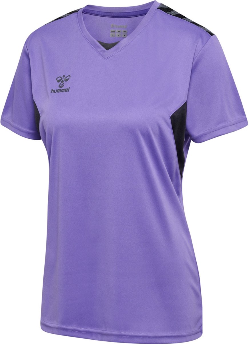 Hummel Damen T-Shirt Hmlauthentic Pl Jersey S/S Woman Dahlia Purple/Asphalt-XS