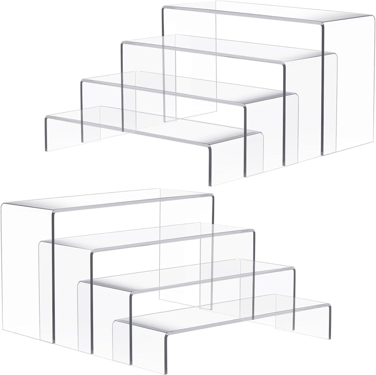 Acryl Display Plank - Organiseer en Toon - Set van 8 Stuks - Hoogwaardig Materiaal