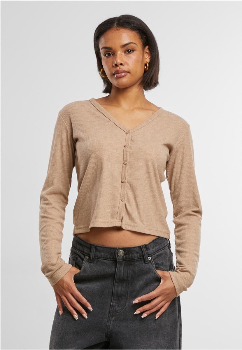 Urban Classics Rib Cardigan XS Beige