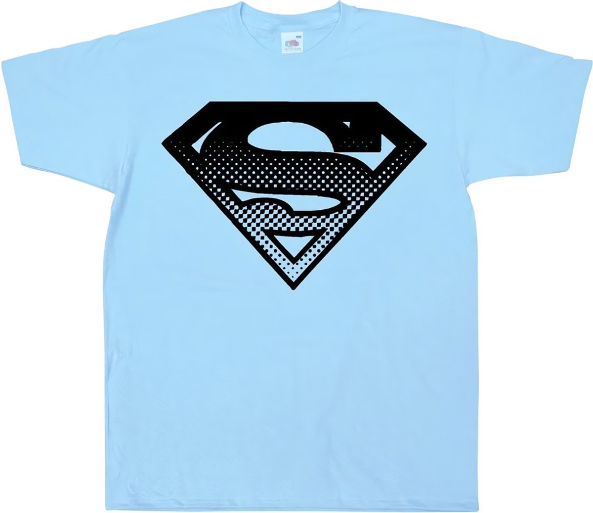 Superman Halft-on-e Shield T-shirt Skyblue