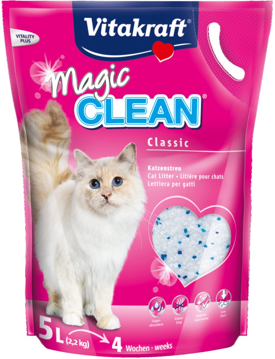 Vitakraft Magic Clean kattenbakvulling - 5 L - 6 stuks op Prijzenvolger.com