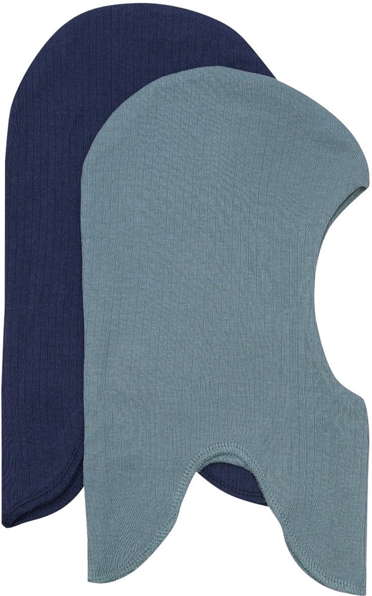 Minymo kinder muts balaclava Double 2-pack 6167 Goblin Blauw