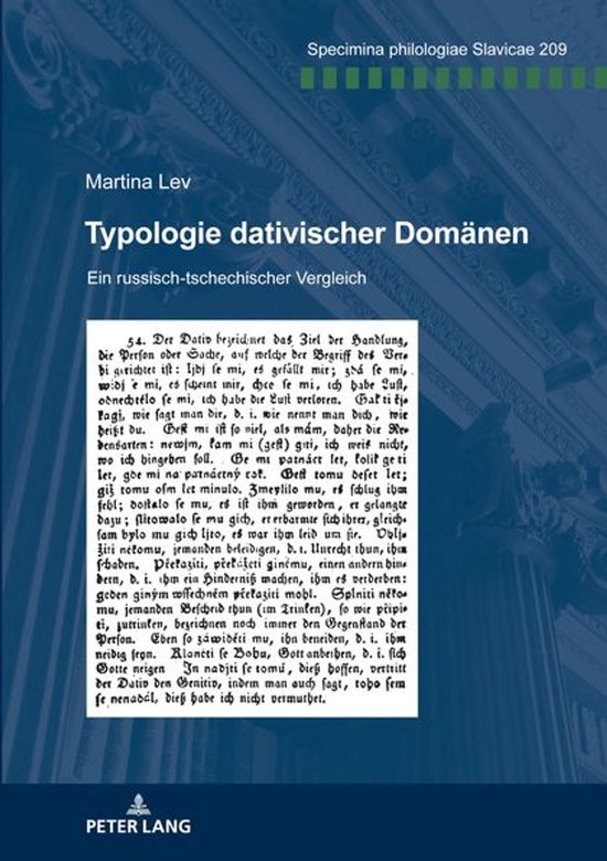 Specimina philologiae Slavicae 209 - Typologie dativischer D ... - cover