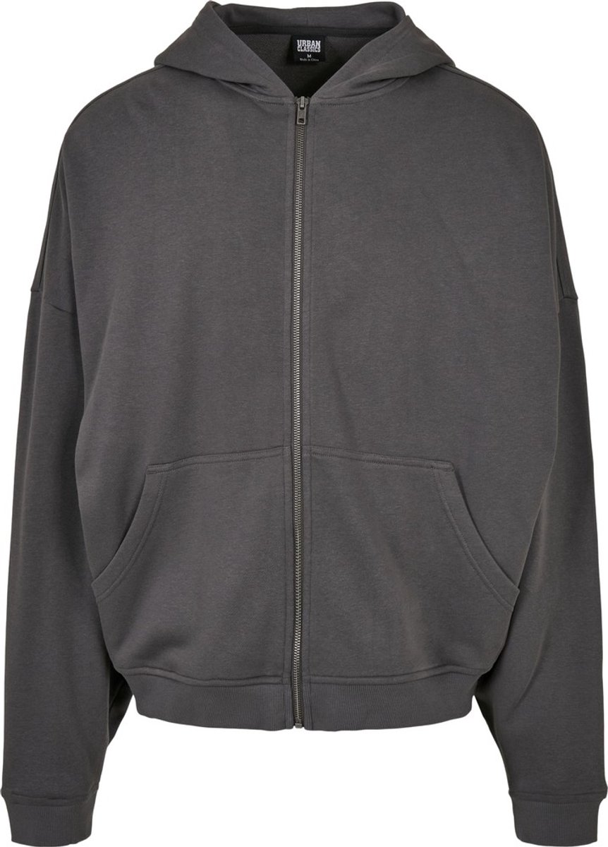 Urban Classics Organic 90’s darkshadow Vest met capuchon L Grijs