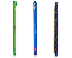 Legami - Uitwisbare Pen - Monster - Dino - Haai - 3 stuks - Navulbaar