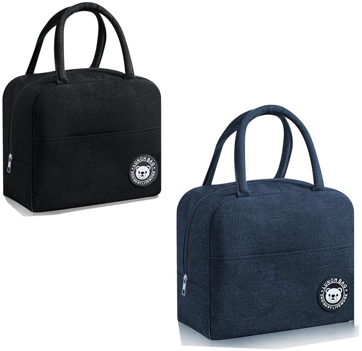 EXCITAT Geïsoleerde lunchtas - Klein - Lekvrij - Draagbaar - Kantoor, Picknick - Verpakking van twee