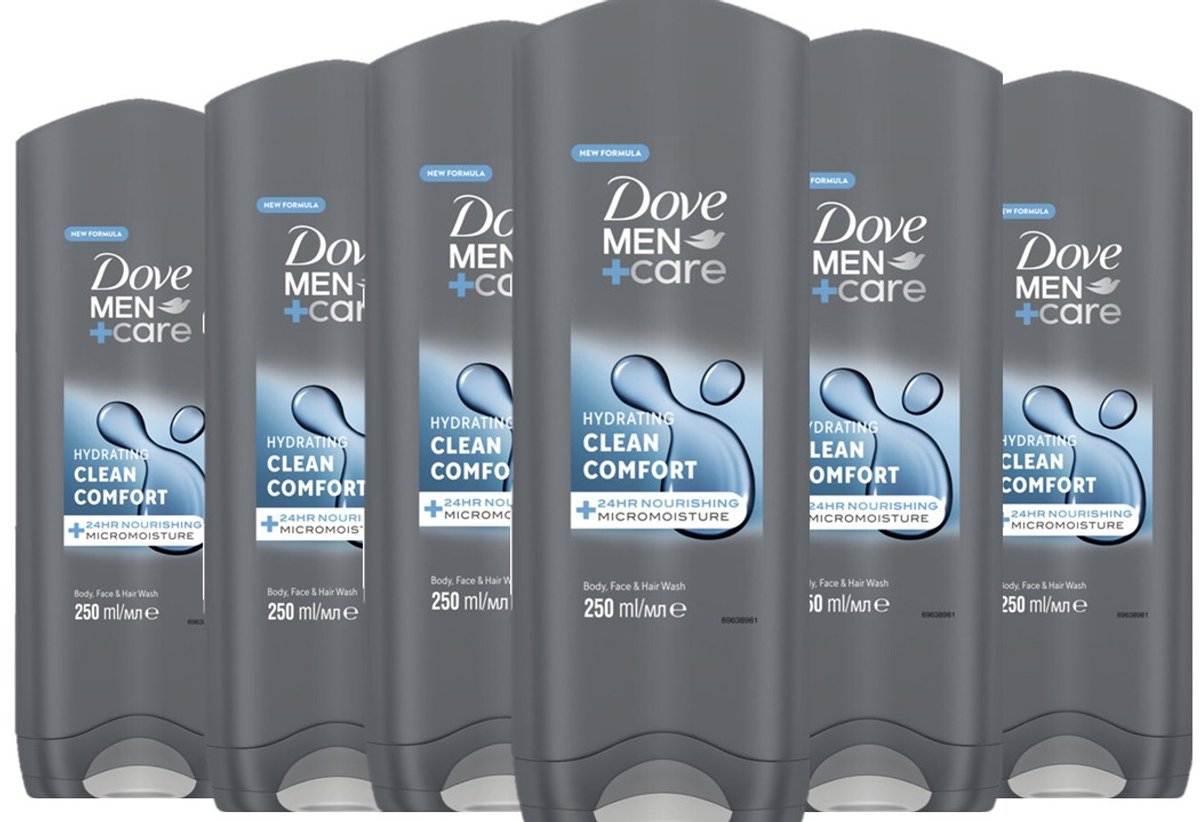 Dove Douchegel - Men+Care Clean Comfort - 6 x 250 ml