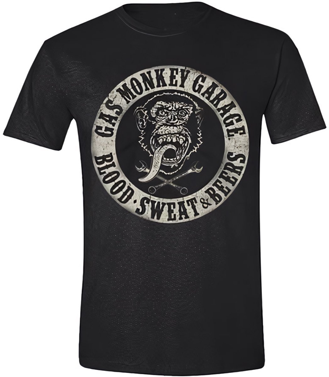 Gas Monkey Garage T-Shirt Blood Sweat and Beers Black-XXL
