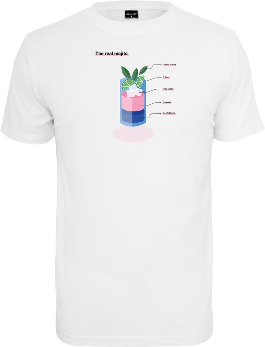 Mister Tee Heren Tshirt -XXL- The Real Mojito Round Neck Wit