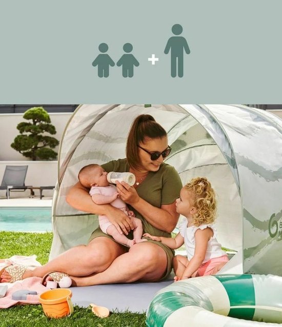 Babymoov Safe & Protect Standtent - Green Lagoon - Verstelbare luifel - pop-up systeem - Voorzien van muskietennet van Merkloos — afbeelding 3