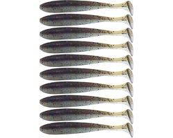 S&D | Shad Set 10 Stuks – 9cm 3.5g – Paars / Blauw – Zachte Shads met T-Staart – Kunstaas voor Roofvis