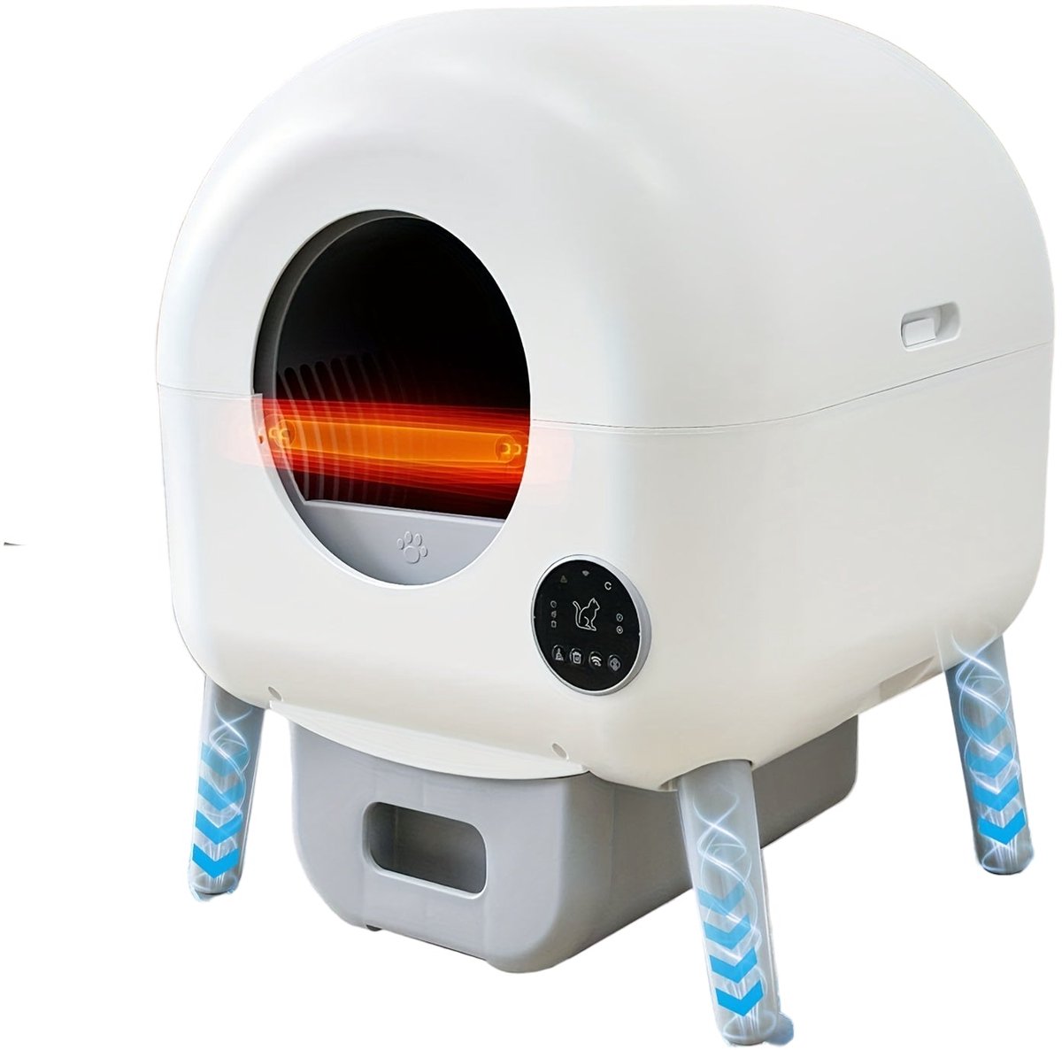 Automatische Kattenbak – Zelfreinigende Kattenbak – Elektrische Kattenbak – Kattenbak Voor Meerdere Katten – Geurloos Gebruik – Grote Capaciteit – Inclusief Afvalzakken