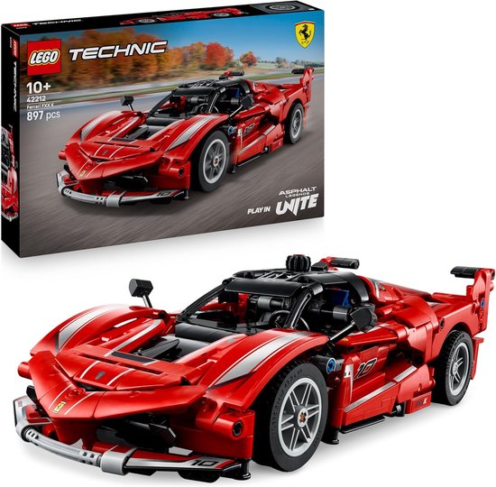 LEGO Technic Ferrari FXX K Racewagen – Autobouwset Voor Kinderen Met V12-Motor, Differentieel En Beweegbare Zuigers – Motorsportcadeau Voor Jongens Vanaf 10 Jaar