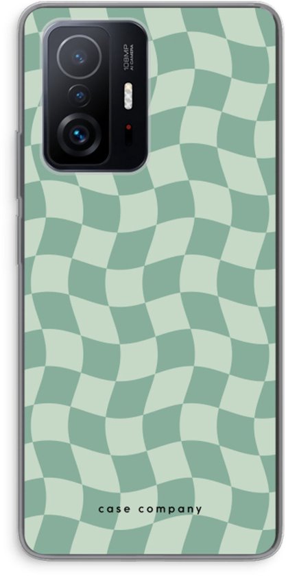 Case Company® - Coque Xiaomi 11T Pro - Grille Verte - Coque souple pour téléphone - Protection sur tous les côtés et bord de l'écran