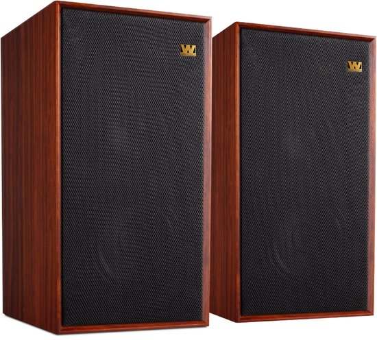 Wharfedale Linton Boekenplank Speakers - Hifi Stereo Set - Luidspreker Boxen - 3-weg Luidspreker - Passieve Speaker - Mahogany van Merkloos — afbeelding 2