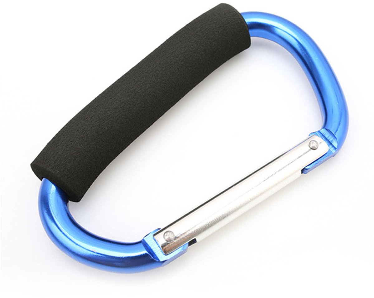 Stroller Hook - Stroller Bag Hook - Aluminium Stroller Hook - Blauw