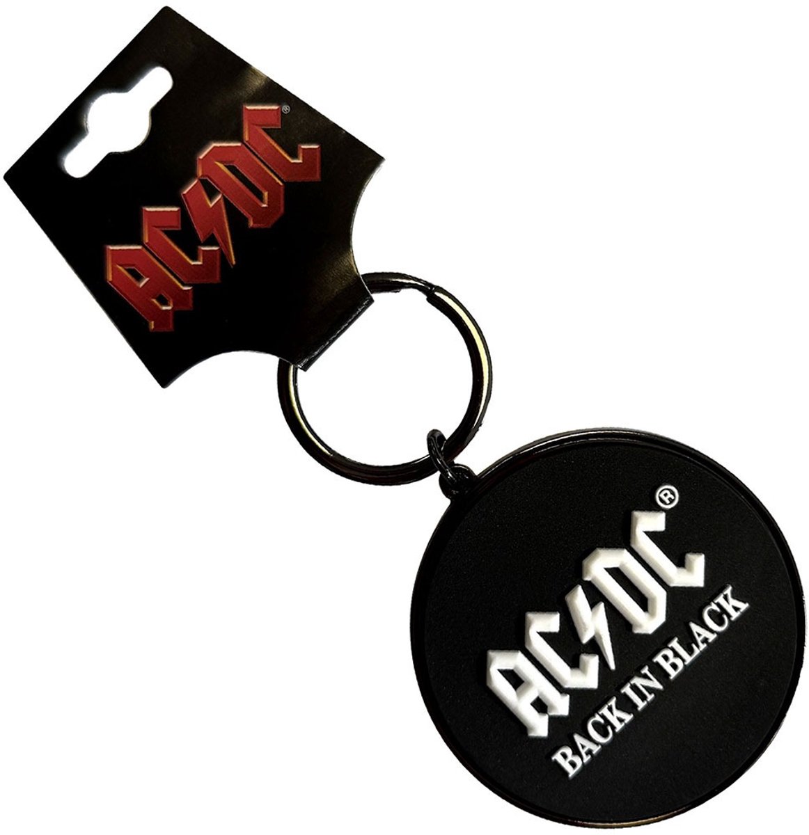 AC/DC - Back In Black Sleutelhanger - Zwart