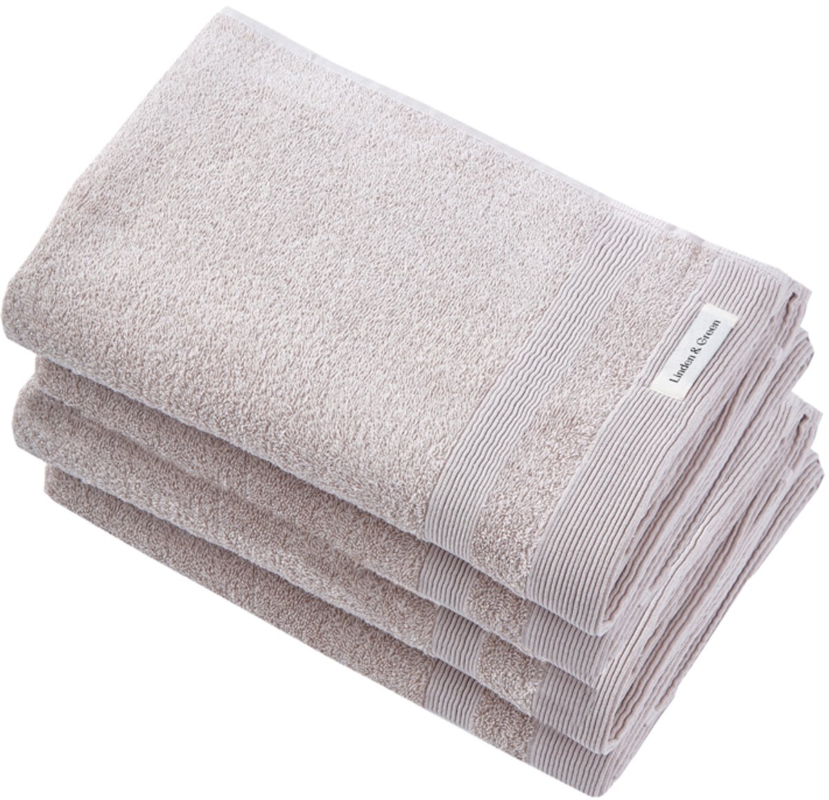 L&G - Badhanddoeken - 4 delig - 4 Badhanddoeken 70x140 cm - 100% Katoen - Beige - Strandlaken