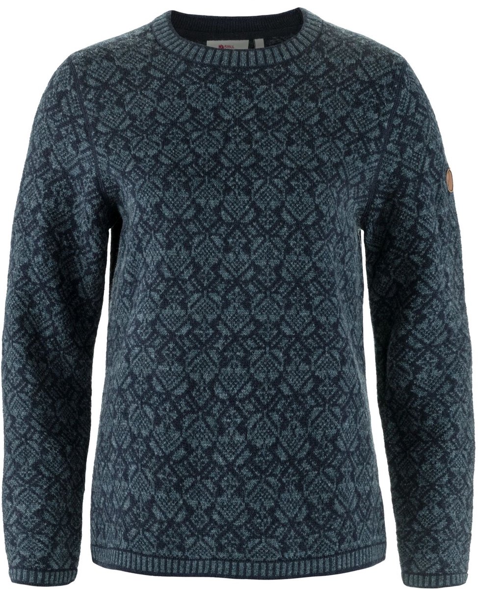 Fjallraven Snow Round Neck Sweater Women - Trui - Dames - Blauw - Maat L