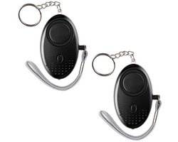 2 stuks | 140 dB | persoonlijk zakalarm | met zaklamp | sleutelhanger | paniekalarm | Veiligheid Alarm Persoonlijke Alarmknop | Incl. Batterij | zelfverdediging sirene | voor vrouwen, meisjes en ouderen | Zelfverdediging