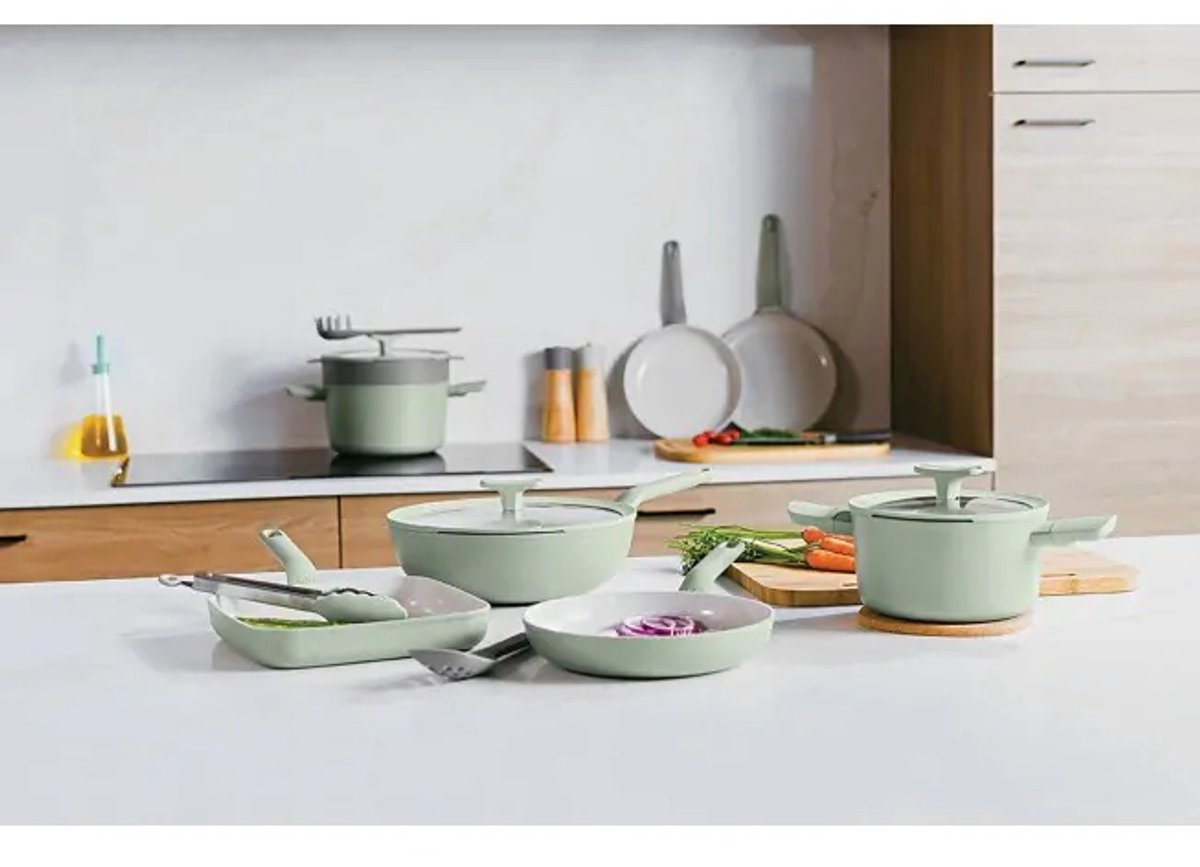 LEO Braadpan antikleef Balance Sage - Ø 32cm - Groen - PFAS-vrij