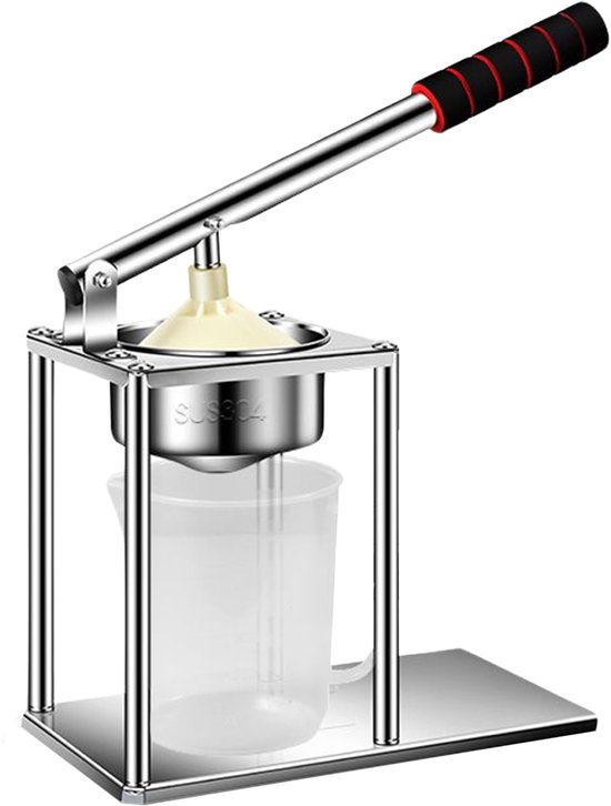 Sapcentrifuge en citruspers - Handmatige Sinaasappelpers - Citruspers - met Maatbeker - 2 soorten sapkoppen - 304 RVS Voedselveilig - Minimalistisch Compact Ergonomisch EVA Handvat van Merkloos — afbeelding 2