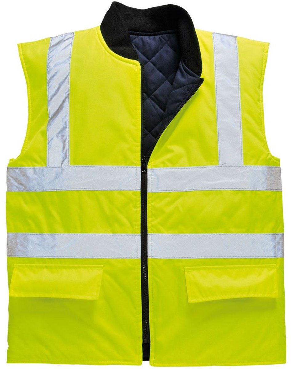 Portwest Hi-Vis Omkeerbare Bodywarmer S469 - Geel - S