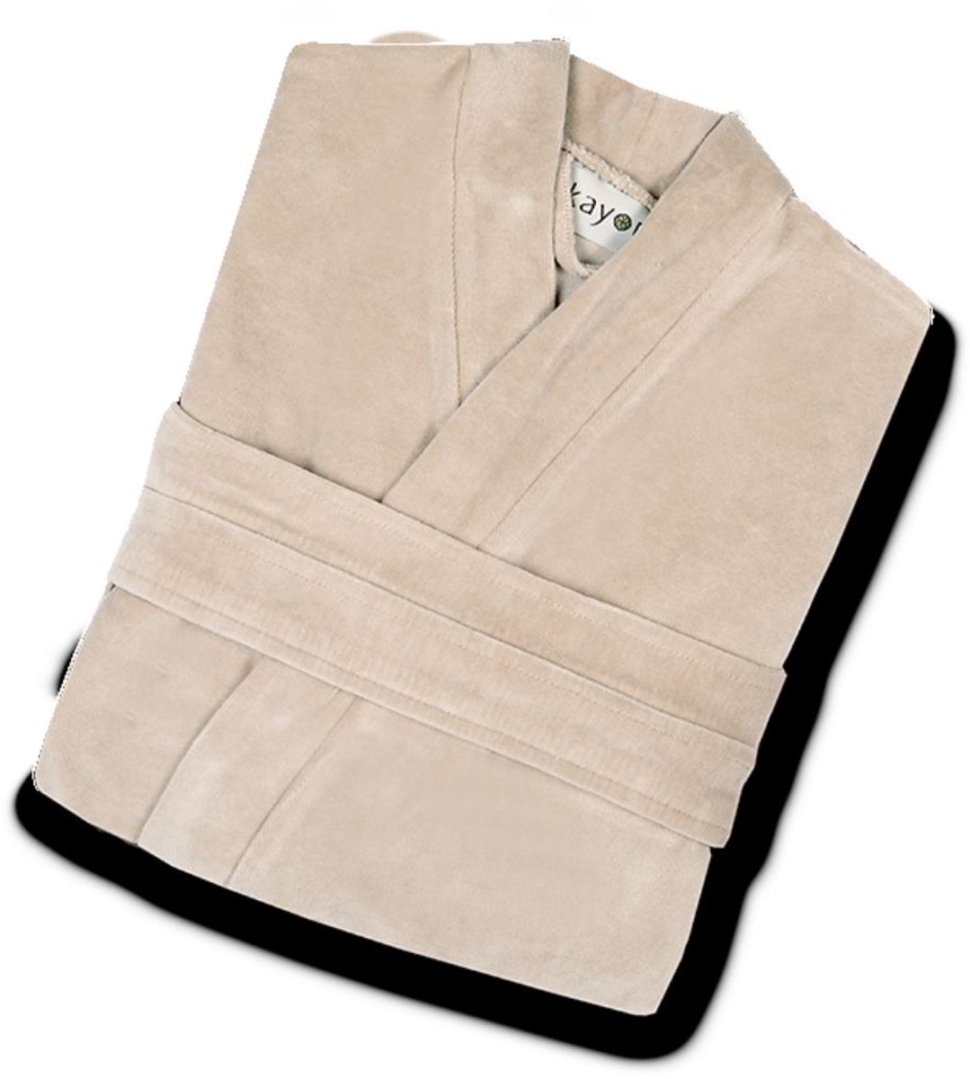 kayori Mori Badjas - Unisex - Biologisch Katoen - Zand - XXL - Kort