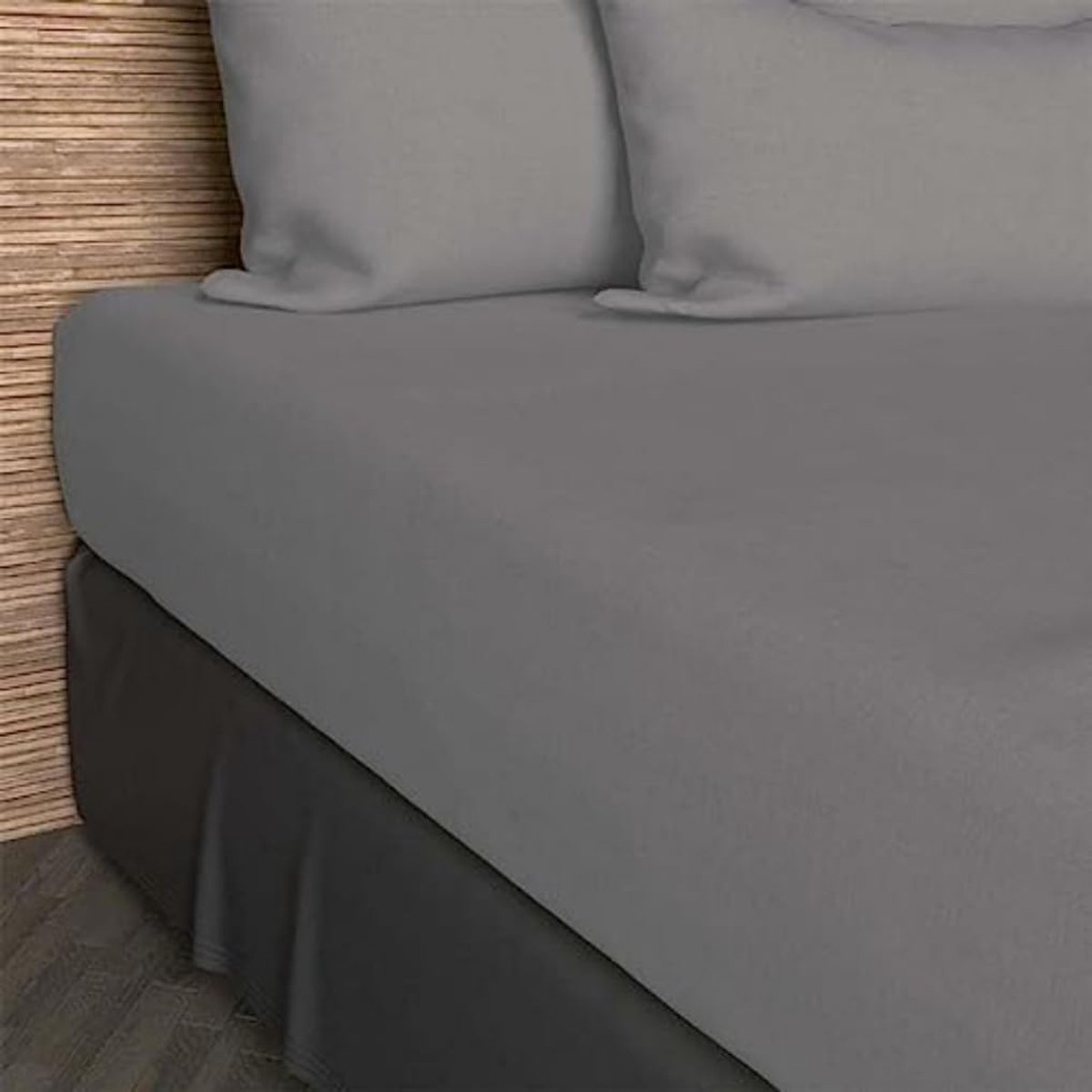 Ibenzoa Comfortabel grijs katoenen hoeslaken voor eenpersoonsbedden 190 x 90 cm